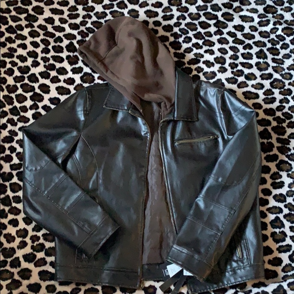 Black Rivet Men’s Leather Jacket